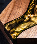URWizards Walnut & Resin D&D Dice Box Gold Glitter - Urwizards