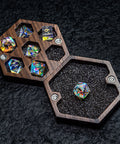 URWizards Engraved Walnut D&D Dice Box Triforce - Urwizards