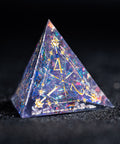 URWizards D&D Resin Night Neon Glitter Engraved Dice Set Cleric Style - Urwizards