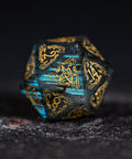 URWizards Dnd Engraved Labradorite Dice Set Cthulhu Style - Urwizards