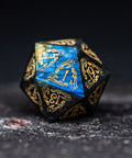 URWizards Dnd Engraved Labradorite Dice Set Cthulhu Style - Urwizards