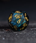 URWizards Dnd Engraved Labradorite Dice Set Cthulhu Style - Urwizards