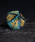 URWizards Dnd Engraved Labradorite Dice Set Cthulhu Style - Urwizards