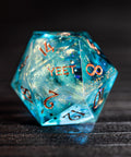 URWizards D&D Ocean Resin Engraved Dice Set YEET & F*CK - Urwizards