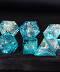 URWizards D&D Ocean Resin Engraved Dice Set YEET & F*CK - Urwizards