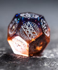URWizards D&D Resin Dawn Glitter Engraved Dice Set Nordic Style - Urwizards