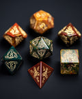 URWizards Dnd Engraved Indian Agate Dice Set Cthulhu Style - Urwizards