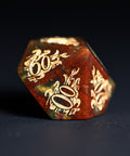 URWizards Dnd Engraved Indian Agate Dice Set Cthulhu Style - Urwizards