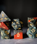 URWizards Dnd Bloodstone Gemstone Engraved Dice Set Magical Style - Urwizards