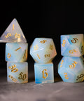 URWizards Dnd Opalite Gemstone Engraved Dice Set - Urwizards