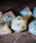 URWizards Dnd Opalite Gemstone Engraved Dice Set - Urwizards