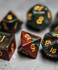 URWizards Dnd Bloodstone Gemstone Engraved Dice Set Magical Style - Urwizards