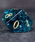 URWizards D&D Blast Blue Glass Engraved Dice Set YEET & F*CK - Urwizards