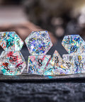 URWizards D&D Blast Prism Glass Engraved Dice Set YEET & F*CK - Urwizards