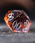 URWizards D&D Resin Dawn Glitter Engraved Dice Set Moon Style - Urwizards