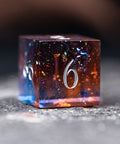 URWizards D&D Resin Dawn Glitter Engraved Dice Set Moon Style - Urwizards