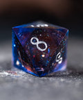 URWizards D&D Resin Dawn Glitter Engraved Dice Set Moon Style - Urwizards