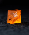 URWizards D&D Lava Glass Raised Dice Set Moon Star Style - Urwizards