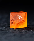 URWizards D&D Lava Glass Raised Dice Set Moon Star Style - Urwizards