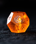 URWizards D&D Lava Glass Raised Dice Set Moon Star Style - Urwizards