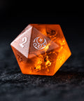URWizards D&D Lava Glass Raised Dice Set Moon Star Style - Urwizards
