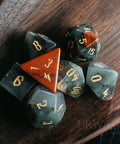 URWizards Dnd Bloodstone Engraved Dice Set Wizard lightning Style - Urwizards