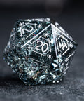 URWizards D&D Blast Black Glass Engraved Dice Set Astrology Style - Urwizards