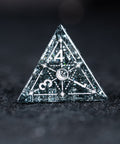 URWizards D&D Blast Black Glass Engraved Dice Set Astrology Style - Urwizards