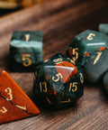 URWizards Dnd Bloodstone Engraved Dice Set Wizard lightning Style - Urwizards