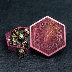 URWizards Engraved Purple Heart D&D Dice Box Norse - Urwizards