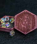 URWizards Engraved Purple Heart D&D Dice Box Triforce - Urwizards