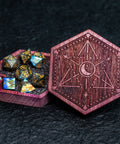URWizards Engraved Purple Heart D&D Dice Box Astrology - Urwizards