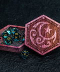 URWizards Engraved Purple Heart D&D Dice Box Moon - Urwizards