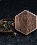 URWizards Engraved Walnut D&D Dice Box Nordic - Urwizards