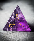URWizards Dnd Amethyst Gemstone Engraved Dice Set - Urwizards