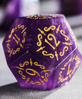 URWizards Dnd Amethyst Gemstone Engraved Dice Set Dagger Rogue Style - Urwizards