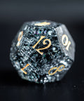 URWizards D&D Blast Dark Glass Engraved Dice Set YEET & F*CK Gold - Urwizards