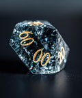 URWizards D&D Blast Dark Glass Engraved Dice Set YEET & F*CK Gold - Urwizards