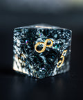 URWizards D&D Blast Dark Glass Engraved Dice Set YEET & F*CK Gold - Urwizards