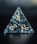 URWizards D&D Blast Dark Glass Engraved Dice Set YEET & F*CK Gold - Urwizards
