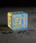 URWizards Dnd Opalite Gemstone Engraved Dice Set Dagger Rogue Style - Urwizards