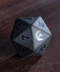 URWizards Dnd Obsidian/Opalite Gemstone Raised Dice Set Dragon Style - Urwizards