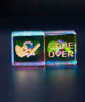 URWizards D&D Dichroic Prism Glass Engraved Dice Set Pixel Art RPG - Urwizards