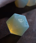 URWizards Dnd Obsidian/Opalite Gemstone Raised Dice Set Dragon Style - Urwizards