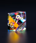 URWizards D&D Dichroic Prism Glass Engraved Dice Set Pixel Art RPG - Urwizards