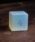 URWizards Dnd Obsidian/Opalite Gemstone Raised Dice Set Dragon Style - Urwizards