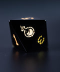 URWizards D&D Obsidian Engraved Dice Set Pixel Art RPG - Urwizards