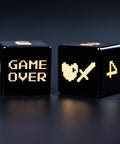 URWizards D&D Obsidian Engraved Dice Set Pixel Art RPG - Urwizards