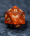 URWizards D&D Bloodstone Engraved Dice Set Dragon Style - Urwizards