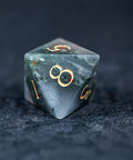 URWizards D&D Bloodstone Engraved Dice Set Dragon Style - Urwizards